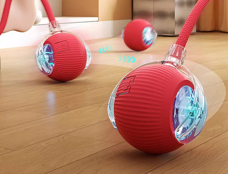 Bola interactiva automática para gatos CiberPets en uso real