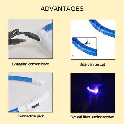 Collar LED Recargable para Mascotas